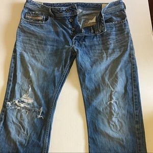 Diesel Ripped Men’s Zathan Jeans 33/32 slim fit